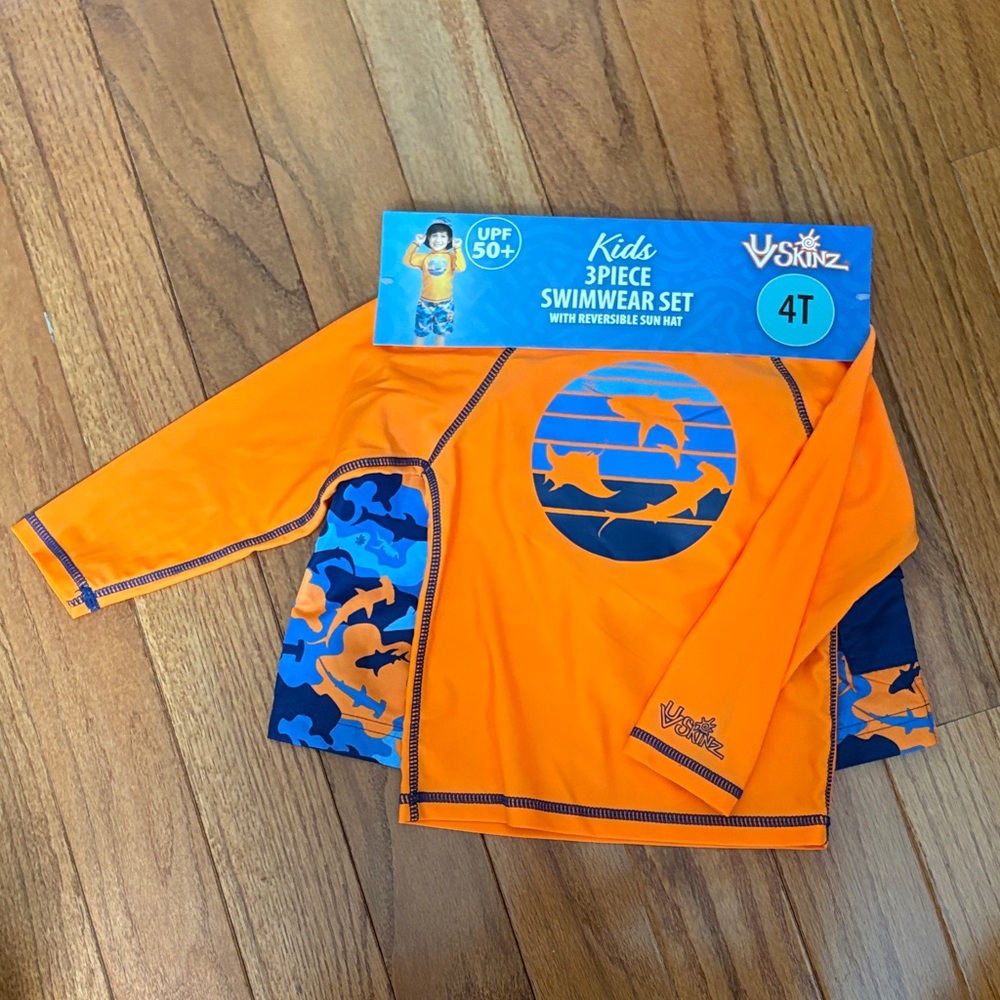 Kids Orange Swimwear Set